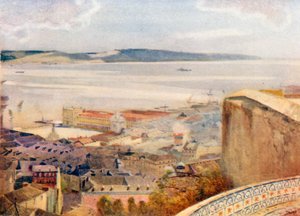 Lisbon from the Castello of St George by Stanley Inchbold