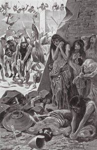 Tyre besieged by Nebuchadnezzar of Babylon by Stanley L. (after) Wood
