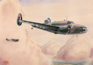 Hudson Light Bomber in Flight