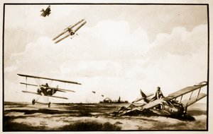 The Death of Richthofen, illustration from 