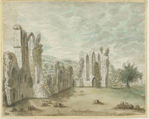 Croxden Abbey: Water Colour Painting