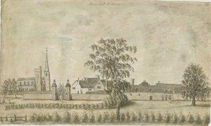 Hamstall Ridware - Church and Manor House by Stebbing Shaw