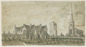 Hamstall Ridware - Church and Manor House by Stebbing Shaw
