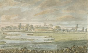 High Offley Church: water colour painting