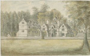 Norton Canes - Little Wyrley Hall: Water Colour Painting