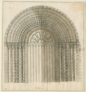 Tutbury Priory Church - Arch in West Door by Stebbing Shaw