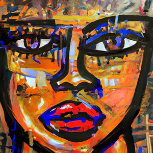 Vibrant Abstract Portrait by Stefan Bammert