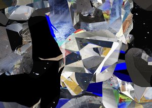 Shattered Blue Abstract by Stefan Fransson