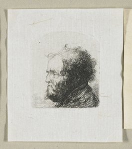 Head of a Bearded Man in Profile Facing Left by Stefan Juliusz Norblin de la Gourdaine