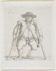 Man with Crutches; Orlandini by Stefan Juliusz Norblin de la Gourdaine
