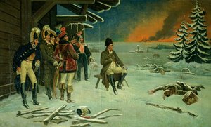 Napoleon at Maly Yaroslavets by Stefan Vladislavovich Bakalowicz