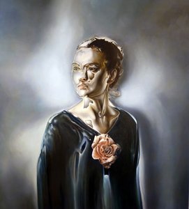 Mysterious Woman With Rose