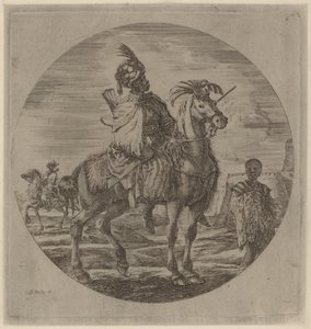 A Black Horseman by Stefano della Bella