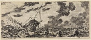 Loading of Various Ships (Various Embarkations): Three Galleys in a Storm