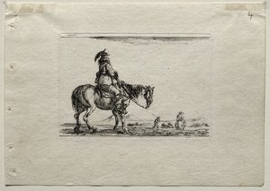 Caprices: Mounted Cavalier by Stefano della Bella