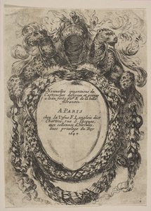 Cartouche with Title: Nouvelles inventions de Cartouches, 1647 by Stefano della Bella