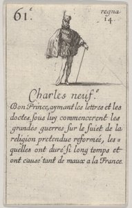 Charles IX, the Good Prince, from Game of the Kings of France, 1644