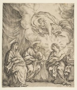 Child Jesus Explaining the Scriptures to His Mother and St. Joseph by Stefano della Bella