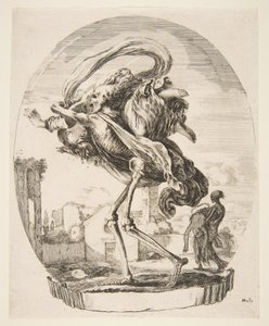 Death Carrying Off a Woman, from The Five Deaths by Stefano della Bella