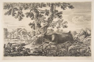 Deer Hunt, from Animal Hunts (Chasses à Différents Animaux) by Stefano della Bella
