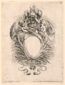 Escutcheon, No. 5 from "Raccolta di varii cappriccii et nove inventioni di cartelle et ornamenti" by Stefano della Bella