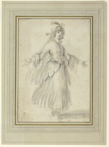 Female Dancer in an Exotic Costume by Stefano della Bella
