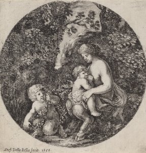 Female Satyr Nursing a Child in a Wooded Landscape