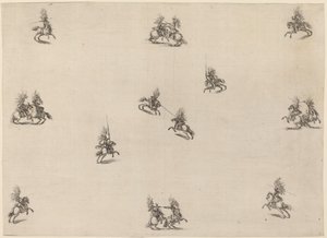 Fighting Cavaliers by Stefano della Bella