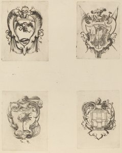 Four Emblems for the Funeral of Prince Francesco de Medici by Stefano della Bella