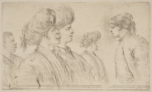 Four Turks and a Black Man by Stefano della Bella
