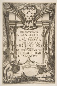 Frontispiece for the Instruzione a Cancellieri, 1635 by Stefano della Bella