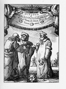 Frontispiece of the Dialogue Concerning the Two Chief World Systems by Galileo Galilei, 1632 by Stefano della Bella