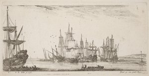 Group of Ships by Stefano della Bella