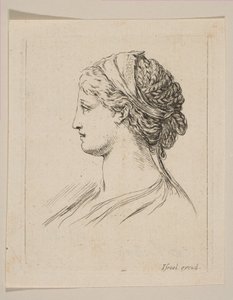 Head of a Woman in Profile, 1650 by Stefano della Bella