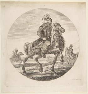 Hungarian Horseman Riding Towards the Right, Other Horsemen in the Background, ca. 1651 by Stefano della Bella