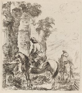 Landscape with Horsemen by Stefano della Bella
