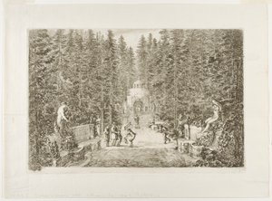The Water Jets Emerging from the Ground, from Views of the Villa of Pratolino by Stefano della Bella