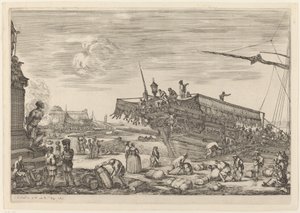 Loading a Ship by Stefano della Bella