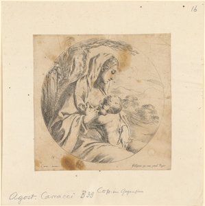 Mary Nursing the Child by Stefano della Bella