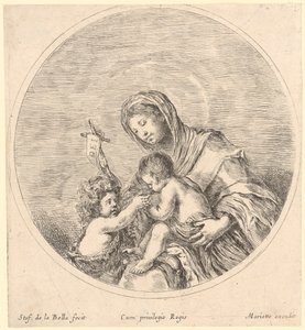 Mary with Child and John the Baptist by Stefano della Bella