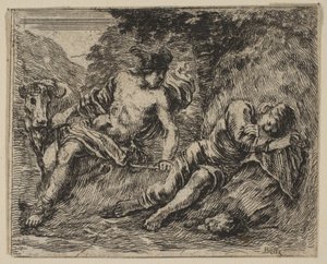 Mercury and Argus, from Game of Mythology, 1644 by Stefano della Bella