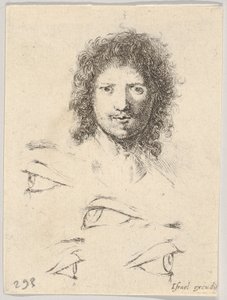 Plate 2: Head of a Young Man, Frontal View, Four Eyes