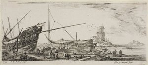Plate Three from Various Embarkments by Stefano della Bella