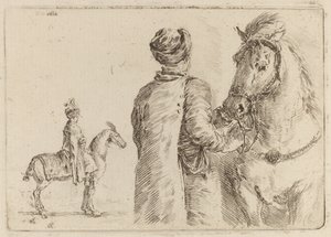 Polish Attendant Holding the Bridle of a Horse by Stefano della Bella
