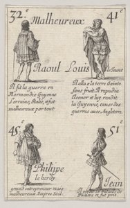 Raoul ... Louis le Jeune..., from Game of the Kings of France by Stefano della Bella