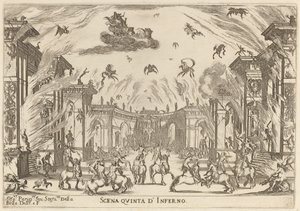 Fifth Scene of Hell by Stefano della Bella