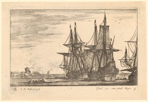 Seascape with Two Sailing Ships
