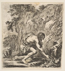 St. John the Baptist Drawing Water from a Spring by Stefano della Bella