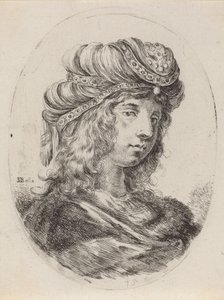 Sultaness in a Banded Turban, Turned to the Right, 1649-1650 by Stefano della Bella