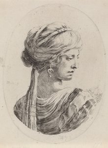Sultaness in a Veiled Turban, Seen from Behind by Stefano della Bella